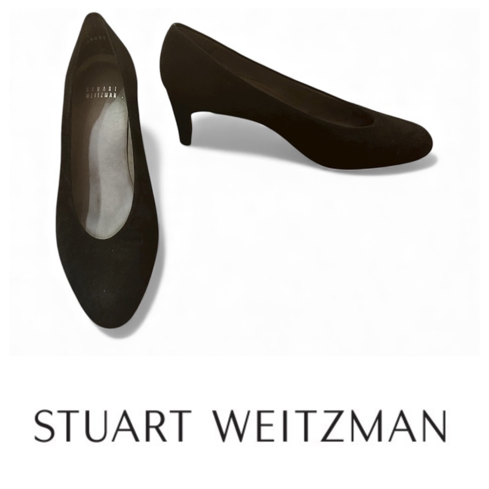 Stuart Weitzman Black Suede Heels